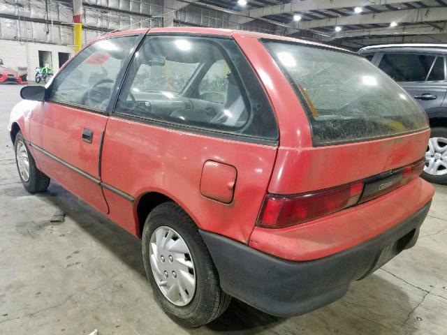 2C1MR2461R6789780 - 1994 GEO METRO RED photo 3