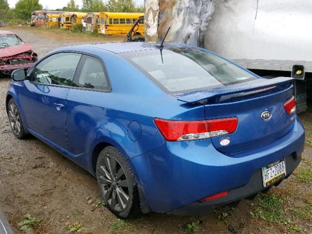 KNAFW6A33D5746128 - 2013 KIA FORTE SX BLUE photo 3