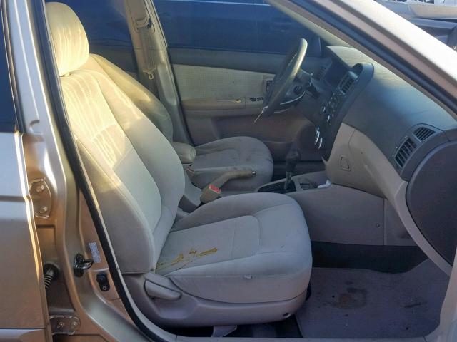 KNAFE121775400624 - 2007 KIA SPECTRA EX GOLD photo 5