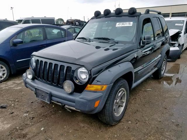 1J4GL38K35W713485 - 2005 JEEP LIBERTY RE BLACK photo 2