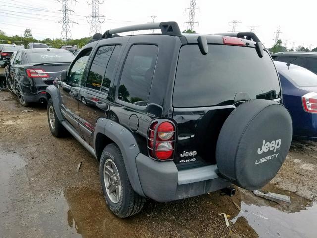 1J4GL38K35W713485 - 2005 JEEP LIBERTY RE BLACK photo 3