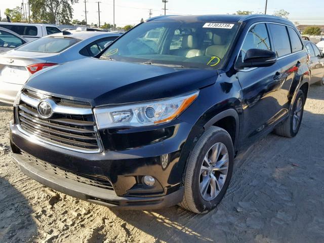 5TDKKRFH0FS113179 - 2015 TOYOTA HIGHLANDER BLACK photo 2