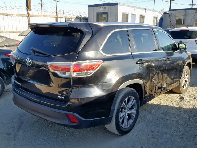 5TDKKRFH0FS113179 - 2015 TOYOTA HIGHLANDER BLACK photo 4