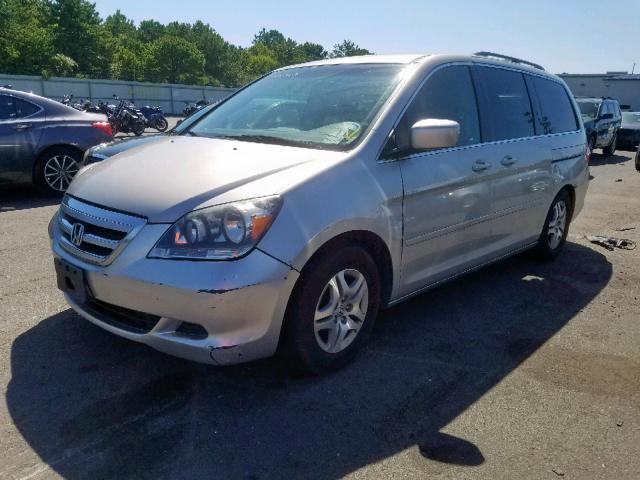 5FNRL38485B007150 - 2005 HONDA ODYSSEY EX GRAY photo 2