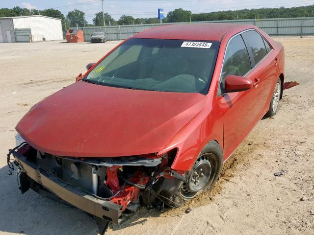 4T4BF1FK3CR211360 - 2012 TOYOTA CAMRY BASE RED photo 2