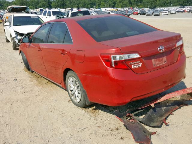 4T4BF1FK3CR211360 - 2012 TOYOTA CAMRY BASE RED photo 3