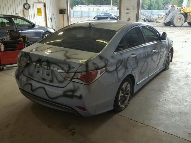 KMHEC4A45DA079005 - 2013 HYUNDAI SONATA HYB BLUE photo 4