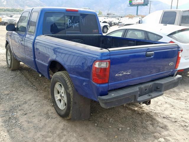 1FTYR15E83PB81590 - 2003 FORD RANGER SUP BLUE photo 3