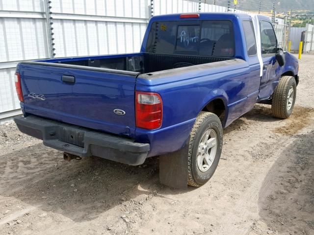 1FTYR15E83PB81590 - 2003 FORD RANGER SUP BLUE photo 4