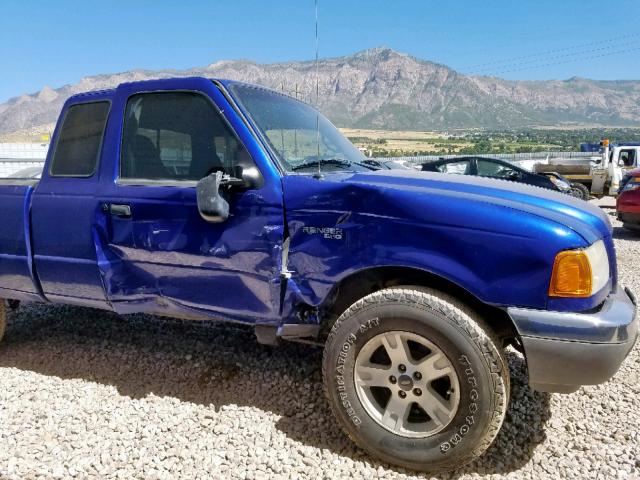 1FTYR15E83PB81590 - 2003 FORD RANGER SUP BLUE photo 9