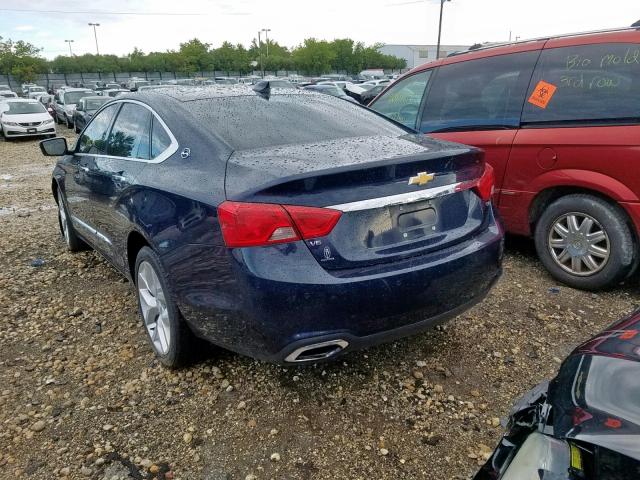 2G1145S33G9125161 - 2016 CHEVROLET IMPALA LTZ BLUE photo 3