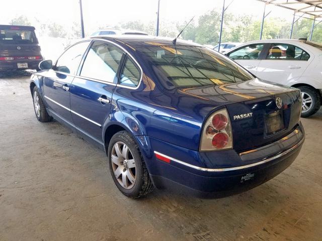 WVWPE63B04E299983 - 2004 VOLKSWAGEN PASSAT GLS BLUE photo 3