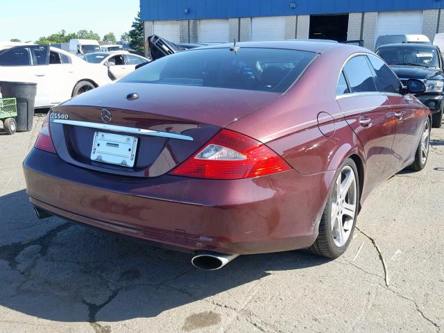 WDDDJ75X46A074494 - 2006 MERCEDES-BENZ CLS 500 MAROON photo 4