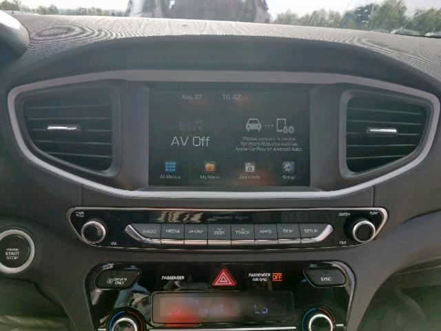 KMHC75LC1HU036470 - 2017 HYUNDAI IONIQ SEL SILVER photo 9