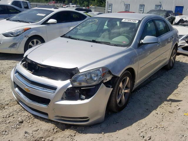 1G1ZC5E07CF287626 - 2012 CHEVROLET MALIBU 1LT SILVER photo 2