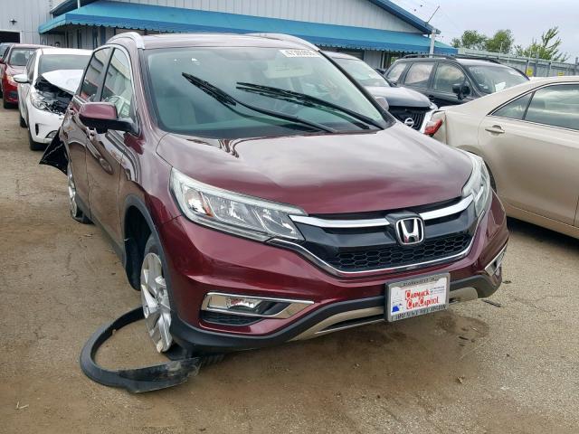 2HKRM4H70FH628558 - 2015 HONDA CR-V EXL MAROON photo 1