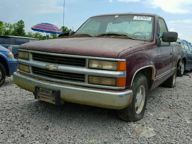 1GCDC14Z0RZ265419 - 1994 CHEVROLET GMT-400 C1 MAROON photo 2