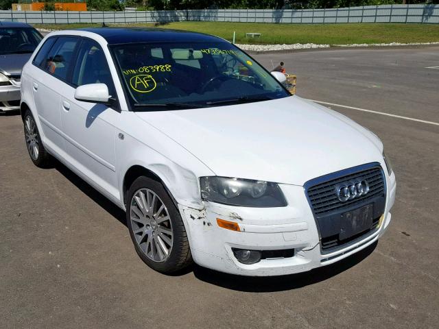 WAUNF78P38A083988 - 2008 AUDI A3 2.0 PRE WHITE photo 1