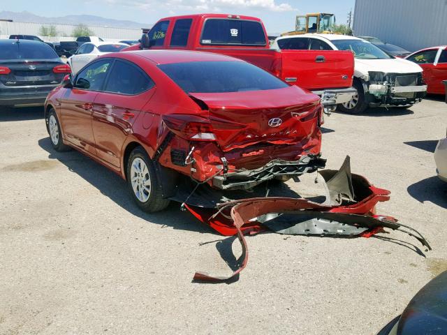 KMHD74LF3KU843833 - 2019 HYUNDAI ELANTRA SE RED photo 3