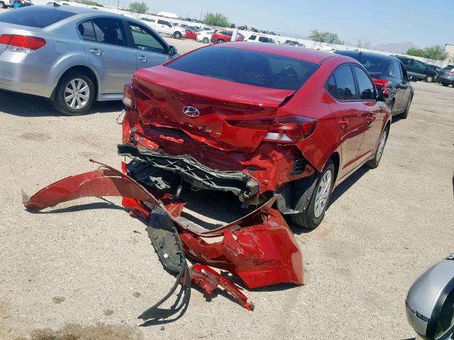 KMHD74LF3KU843833 - 2019 HYUNDAI ELANTRA SE RED photo 4