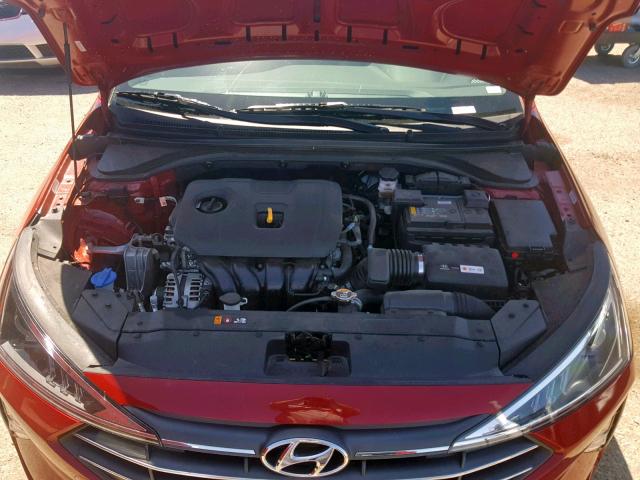 KMHD74LF3KU843833 - 2019 HYUNDAI ELANTRA SE RED photo 7