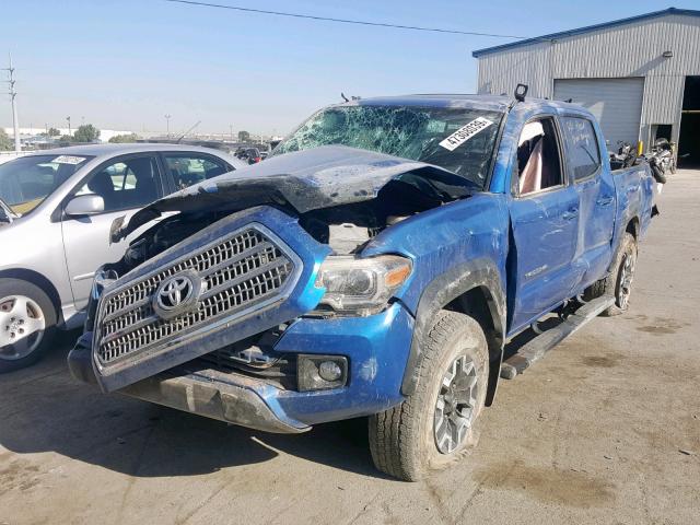 3TMCZ5AN4GM010497 - 2016 TOYOTA TACOMA DOU BLUE photo 2