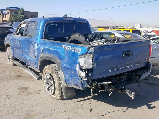 3TMCZ5AN4GM010497 - 2016 TOYOTA TACOMA DOU BLUE photo 3