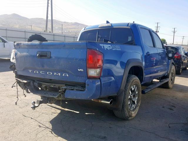 3TMCZ5AN4GM010497 - 2016 TOYOTA TACOMA DOU BLUE photo 4