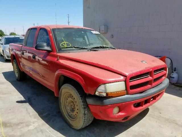 1B7HL38N82S617827 - 2002 DODGE DAKOTA QUA RED photo 1