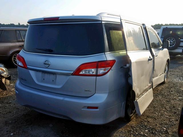 JN8AE2KP2E9108445 - 2014 NISSAN QUEST S GRAY photo 4