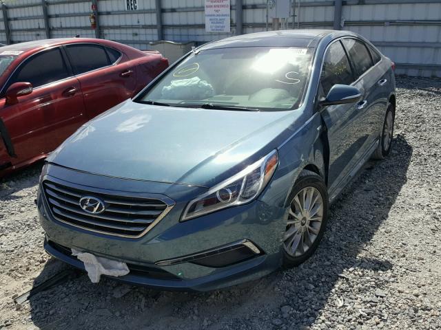 5NPE34AF8FH078240 - 2015 HYUNDAI SONATA SPO BLUE photo 2