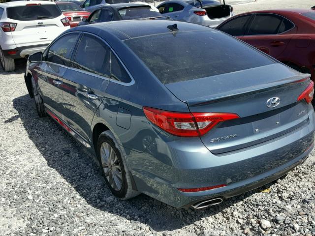 5NPE34AF8FH078240 - 2015 HYUNDAI SONATA SPO BLUE photo 3