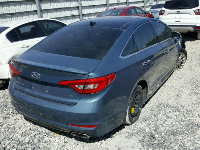 5NPE34AF8FH078240 - 2015 HYUNDAI SONATA SPO BLUE photo 4