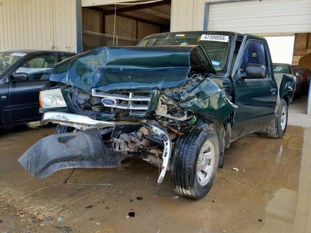 1FTYR14V92PB72865 - 2002 FORD RANGER SUP GREEN photo 2