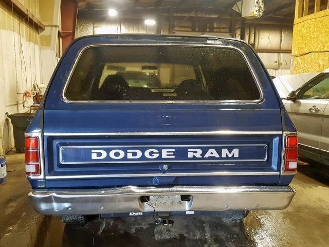 1B4GW12T0ES255461 - 1984 DODGE RAMCHARGER BLUE photo 9