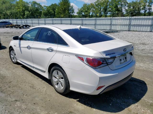 KMHEC4A45DA076007 - 2013 HYUNDAI SONATA HYB WHITE photo 3