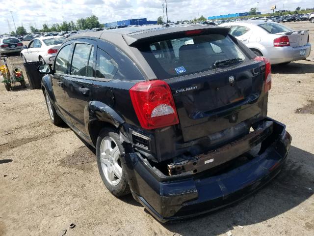 1B3HB48B38D720537 - 2008 DODGE CALIBER SX BLACK photo 3