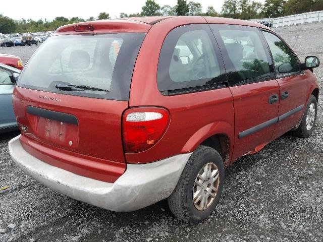 1D4GP25B15B406464 - 2005 DODGE CARAVAN SE TEAL photo 4