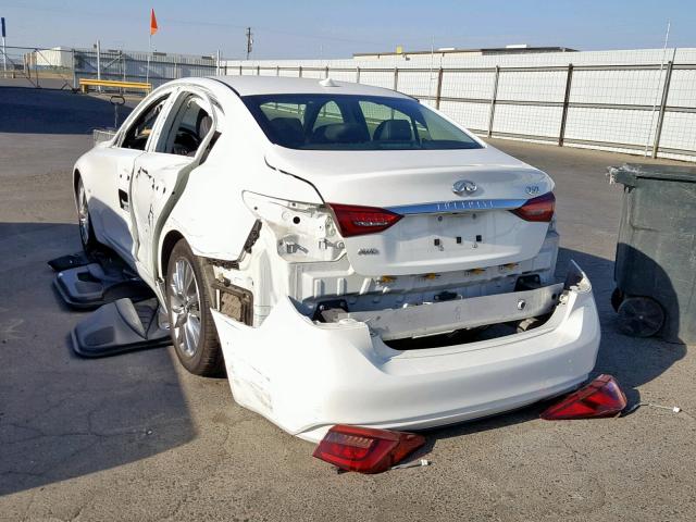 JN1EV7AR6JM440508 - 2018 INFINITI Q50 LUXE WHITE photo 3