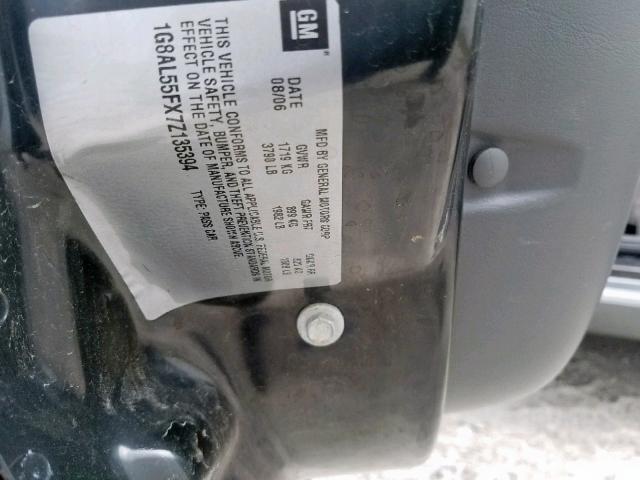 1G8AL55FX7Z135394 - 2007 SATURN ION LEVEL GRAY photo 10