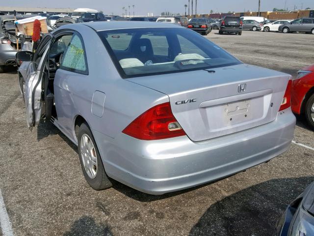 1HGEM21572L088466 - 2002 HONDA CIVIC LX SILVER photo 3