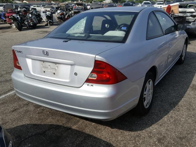 1HGEM21572L088466 - 2002 HONDA CIVIC LX SILVER photo 4