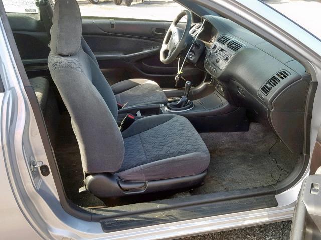 1HGEM21572L088466 - 2002 HONDA CIVIC LX SILVER photo 5