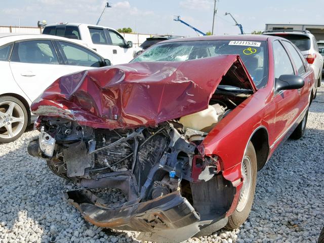 1G1BL52W9TR154925 - 1996 CHEVROLET CAPRICE CL BURGUNDY photo 2