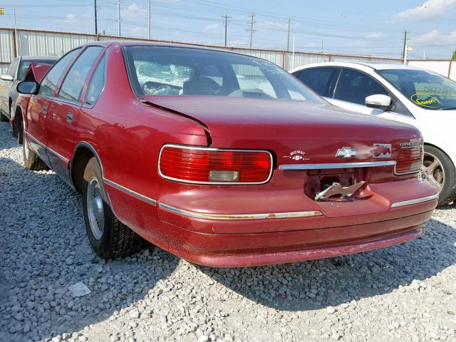 1G1BL52W9TR154925 - 1996 CHEVROLET CAPRICE CL BURGUNDY photo 3