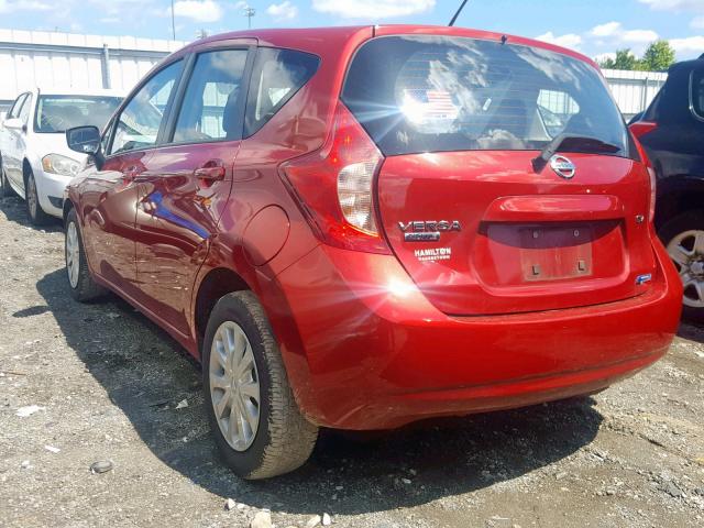 3N1CE2CP6FL439589 - 2015 NISSAN VERSA NOTE RED photo 3