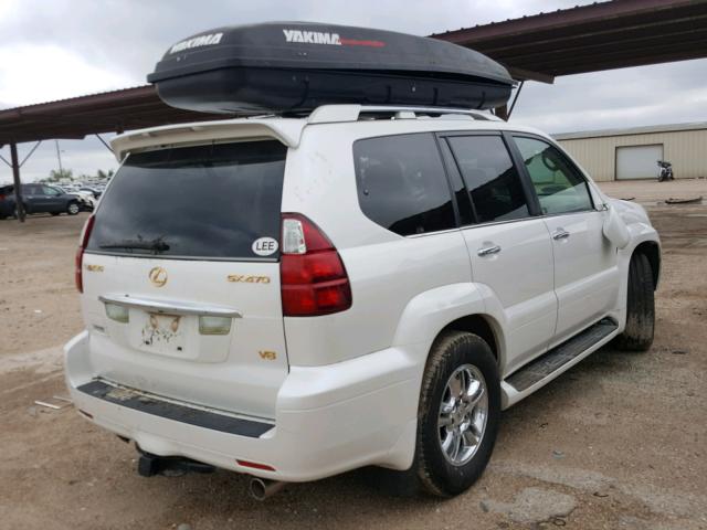 JTJBT20X380157331 - 2008 LEXUS GX 470 WHITE photo 4