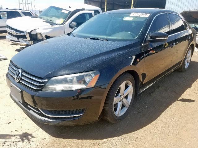 1VWBP7A36DC124121 - 2013 VOLKSWAGEN PASSAT SE BLACK photo 2