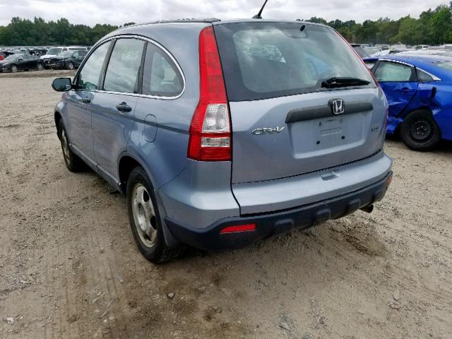 5J6RE48318L009292 - 2008 HONDA CR-V LX BLUE photo 3