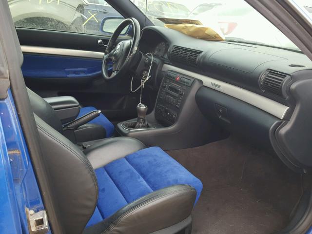 WAUDD68D3YA034954 - 2000 AUDI S4 2.7 QUA BLUE photo 5